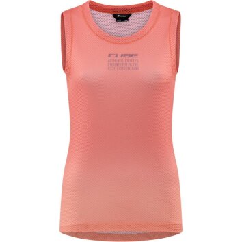 CUBE Baselayer Shirt Mesh Sleeveless W coral