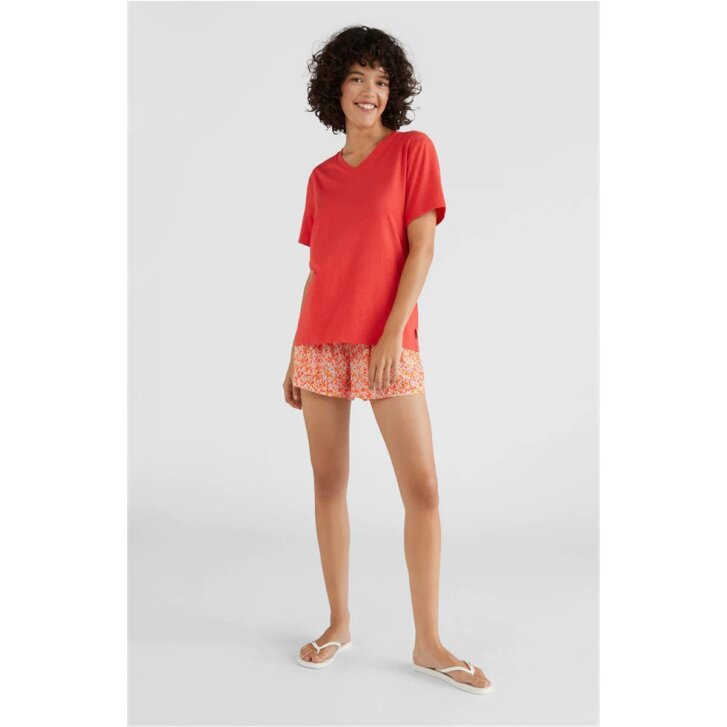 ONeill N1850003 13016 Essentials V-Neck T-Shirt W sunrise red